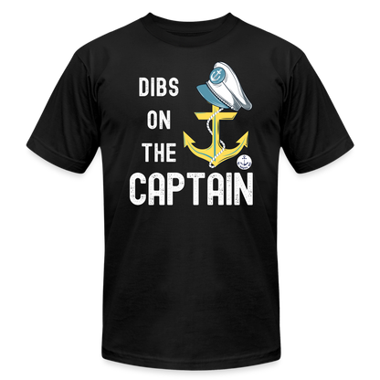 Dibs on the Captain Unisex Super Soft Tee - black