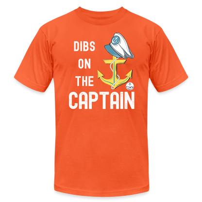 Dibs on the Captain Unisex Super Soft Tee - orange