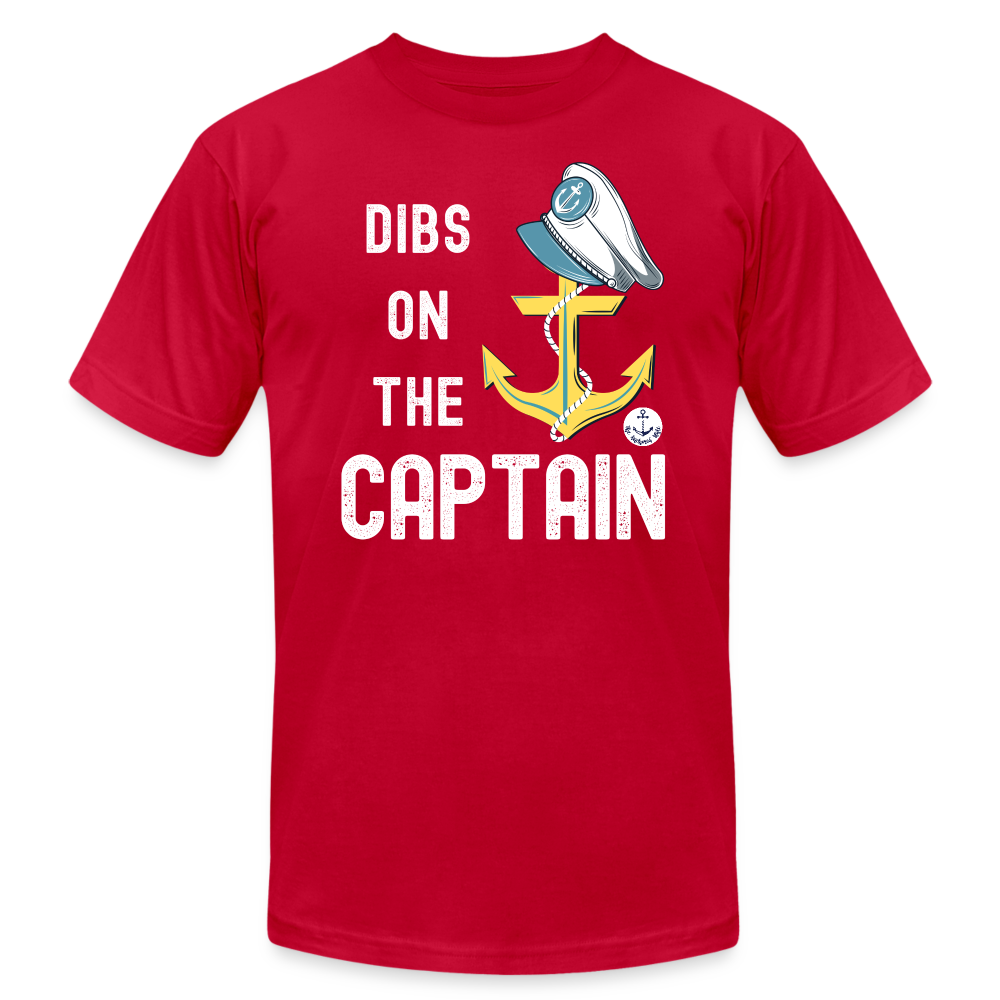 Dibs on the Captain Unisex Super Soft Tee - red