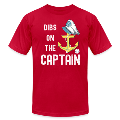 Dibs on the Captain Unisex Super Soft Tee - red