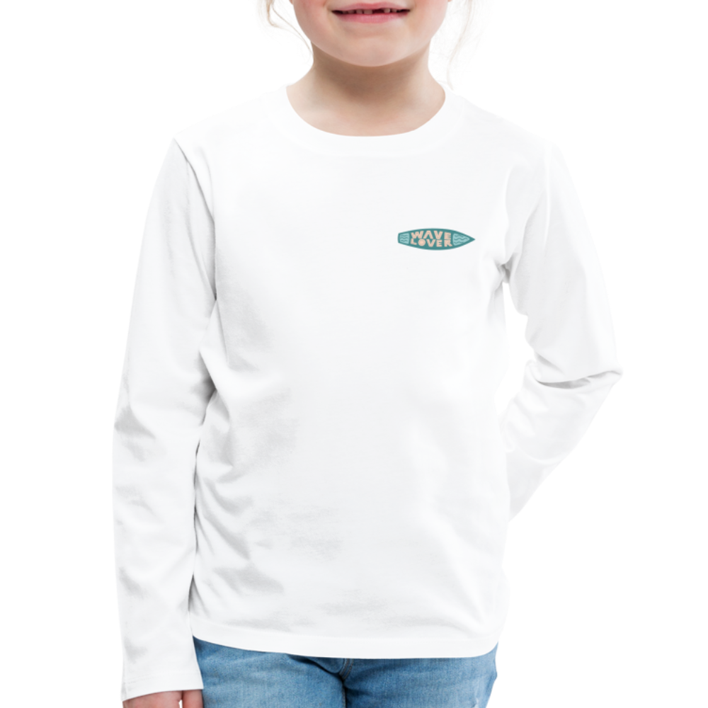 Surfing Fun Long Sleeve T-Shirt for Kids, Surfing Tee - white