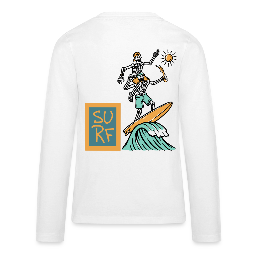 Surfing Fun Long Sleeve T-Shirt for Kids, Surfing Tee - white