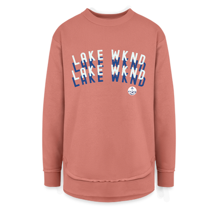 Lake Weekend Ultra-soft Fleece Comfy Sweatshirt - mauve