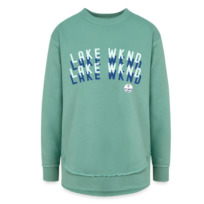 Lake Weekend Ultra-soft Fleece Comfy Sweatshirt - saltwater