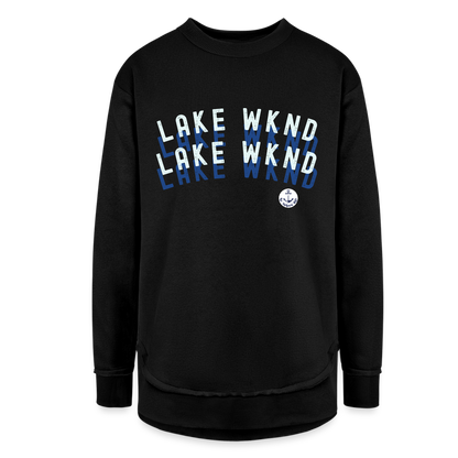 Lake Weekend Ultra-soft Fleece Comfy Sweatshirt - black