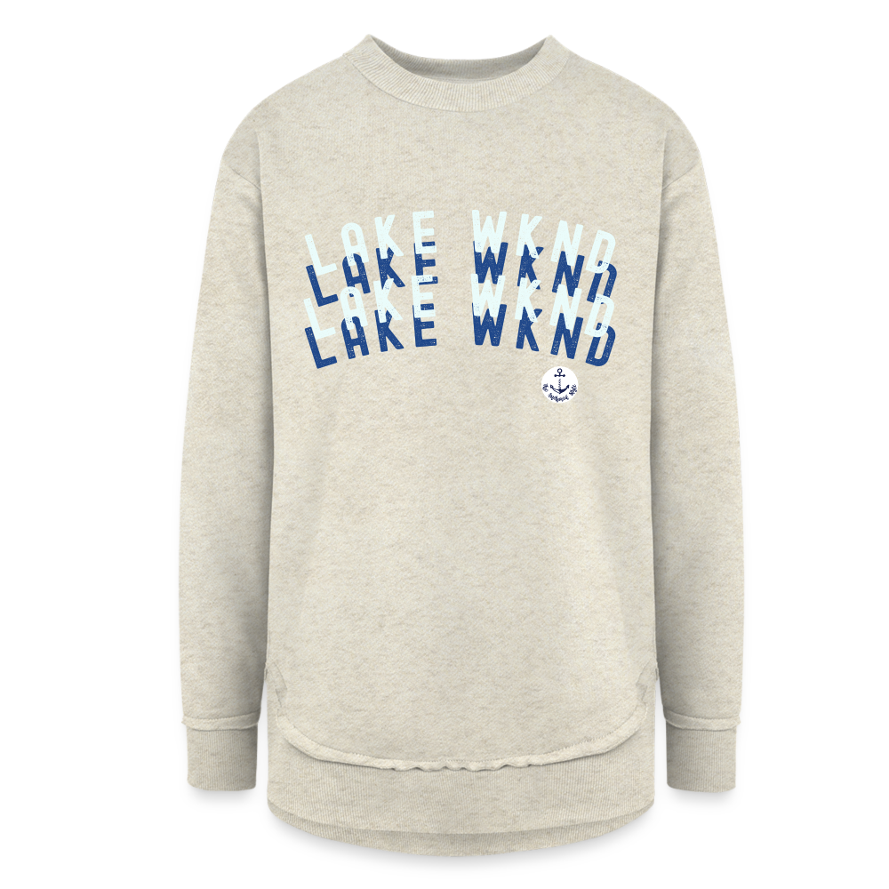 Lake Weekend Ultra-soft Fleece Comfy Sweatshirt - heather oatmeal