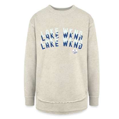 Lake Weekend Ultra-soft Fleece Comfy Sweatshirt - heather oatmeal