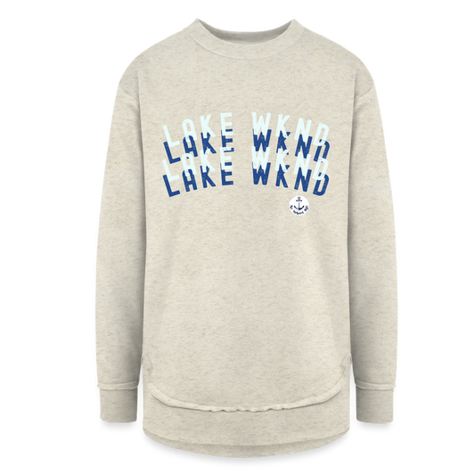 Lake Weekend Ultra-soft Fleece Comfy Sweatshirt - heather oatmeal