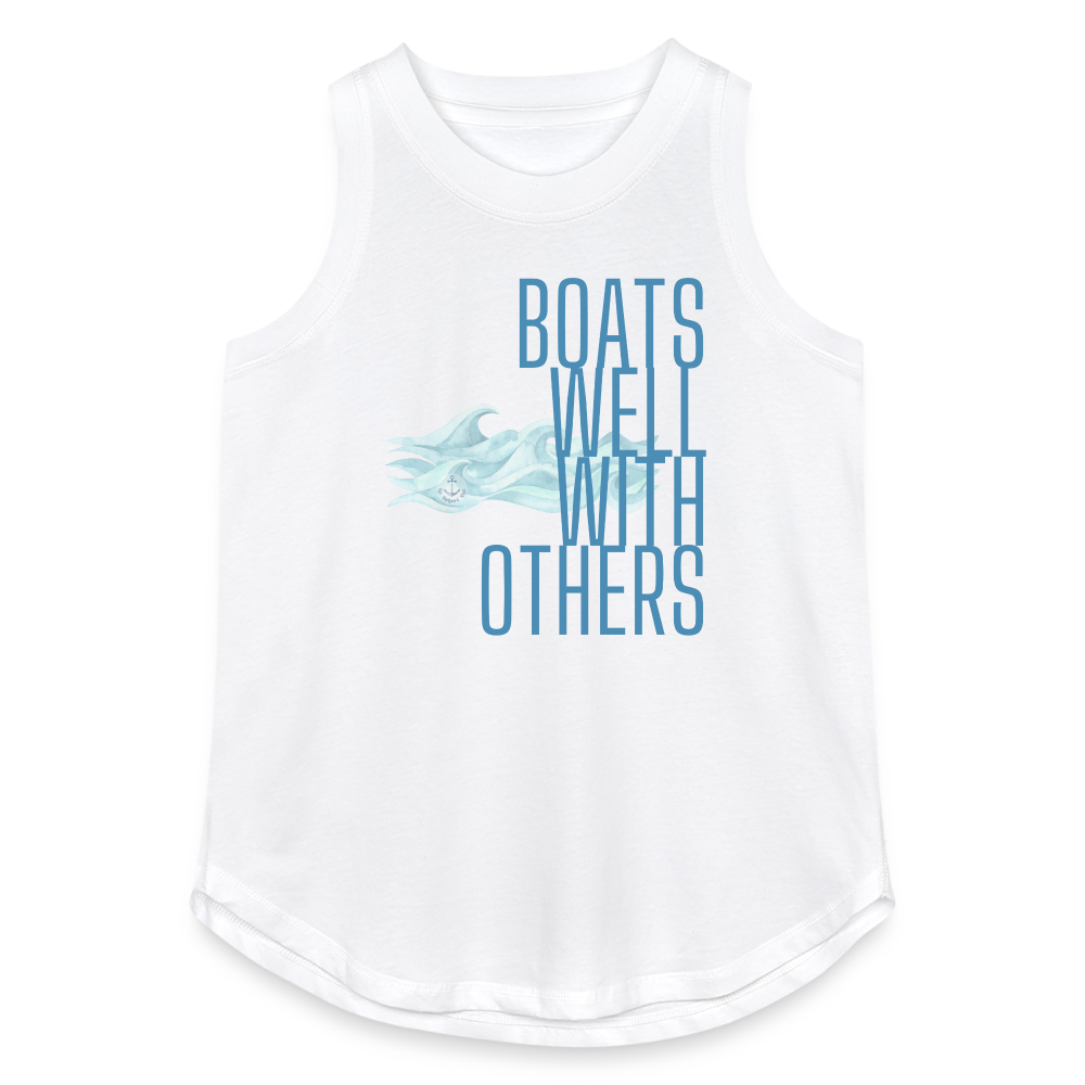 Boats Well With Others Women's Lake Tank Top - white