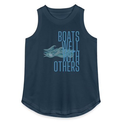 Boats Well With Others Women's Lake Tank Top - denim