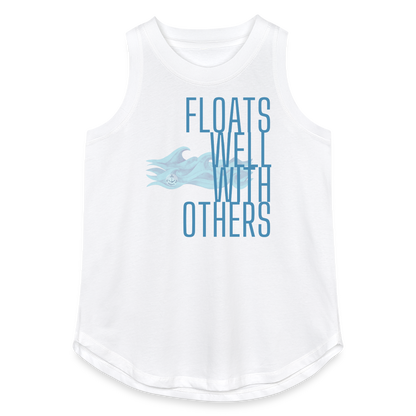 Floats Well With Others Women's Lake Tank Top - white