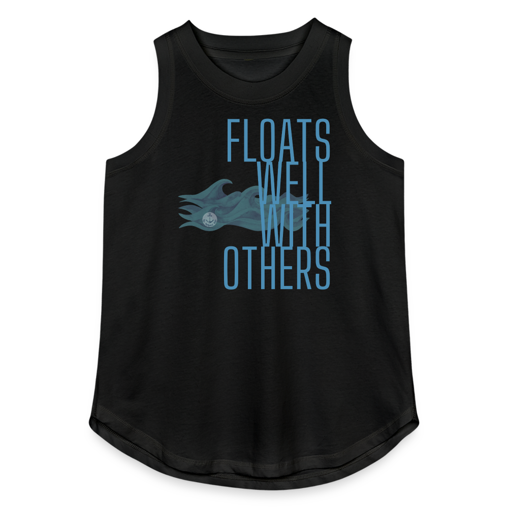 Floats Well With Others Women's Lake Tank Top - black