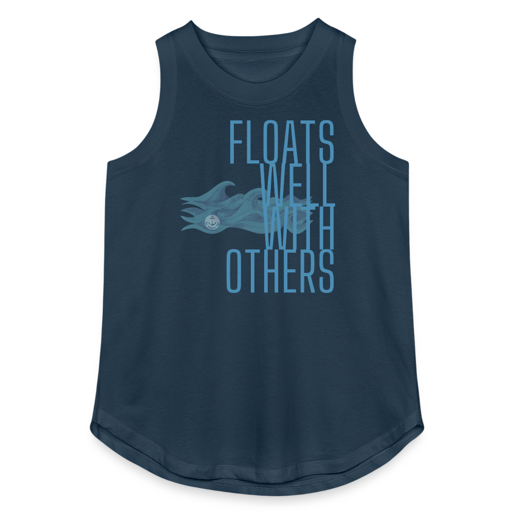 Floats Well With Others Women's Lake Tank Top - denim