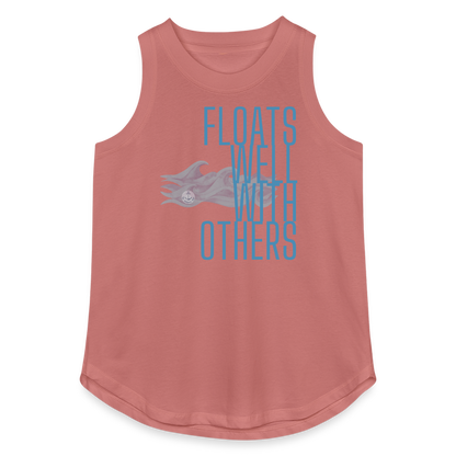 Floats Well With Others Women's Lake Tank Top - mauve