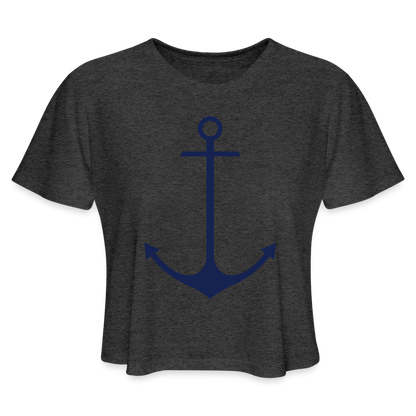 Women's Cropped Lake Tee - deep heather