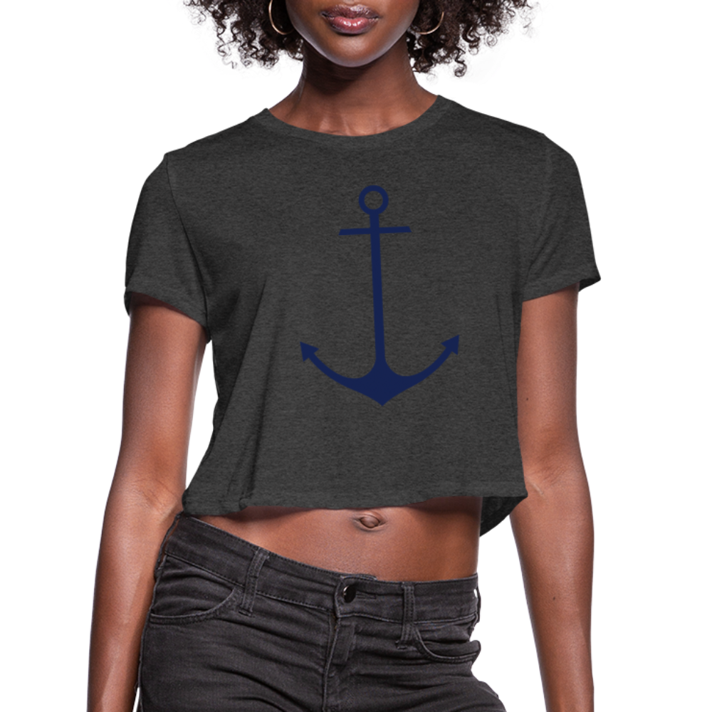 Women's Cropped Lake Tee - deep heather