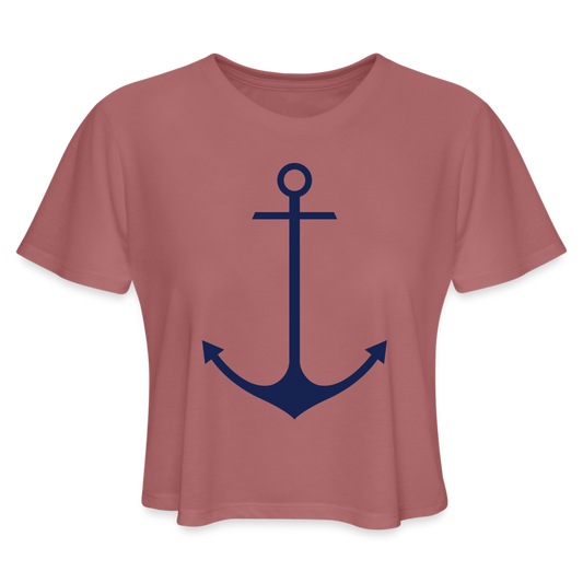 Women's Cropped Lake Tee - mauve