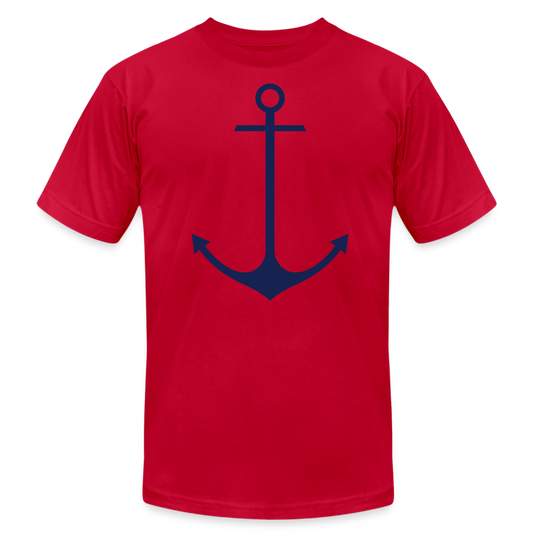 Anchor Shirt, Unisex Jersey T-Shirt by Bella + Canvas - red