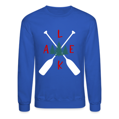 Oar Design Crewneck Lake Sweatshirt - royal blue