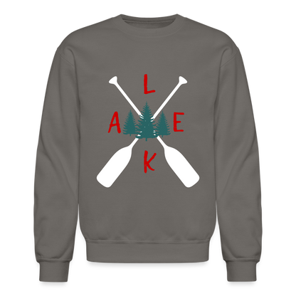 Oar Design Crewneck Lake Sweatshirt - asphalt gray