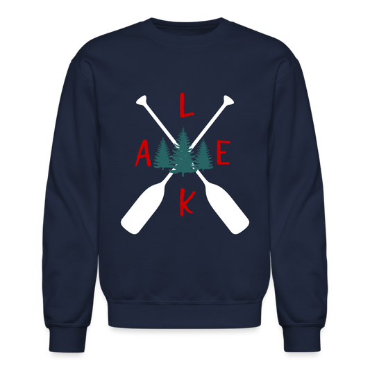 Oar Design Crewneck Lake Sweatshirt - navy