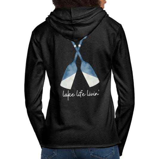 Lake Life Livin' Oar Lake Hoodie - charcoal grey