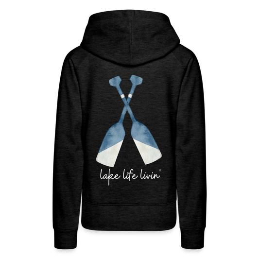 Lake Life Livin' Oar Lake Hoodie - charcoal grey