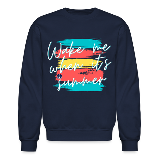 Wake Me When It's Summer Crewneck Lake Sweatshirt - navy