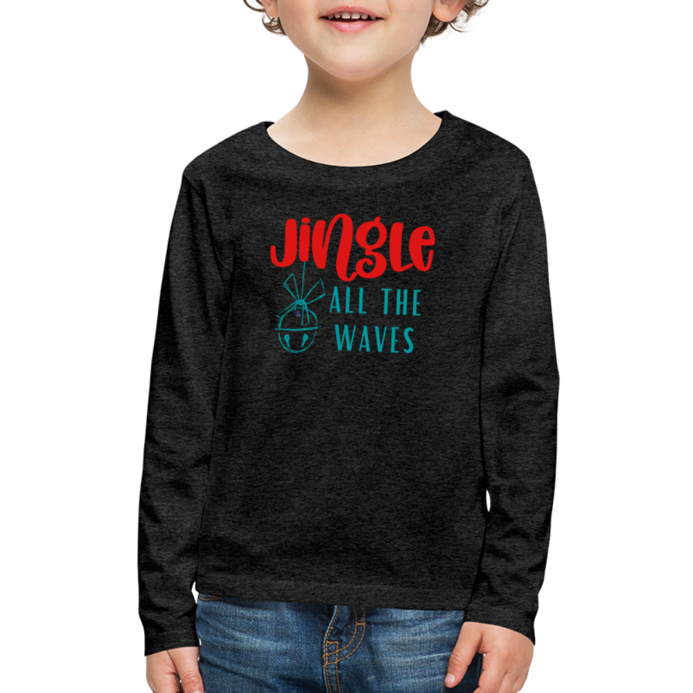Jingle Kids' Christmas Long Sleeve T-Shirt - charcoal grey