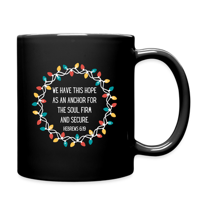 Hebrews 6:19 Christmas Wreath Coffee Mug - black