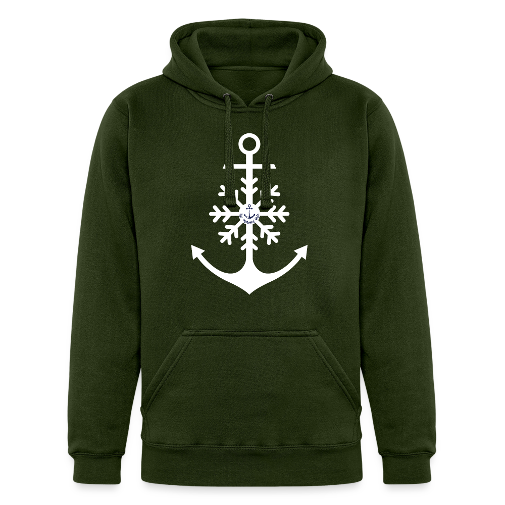 Snowflake Anchor Heavyweight Lake Hoodie - forest green