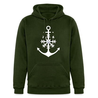 Snowflake Anchor Heavyweight Lake Hoodie - forest green