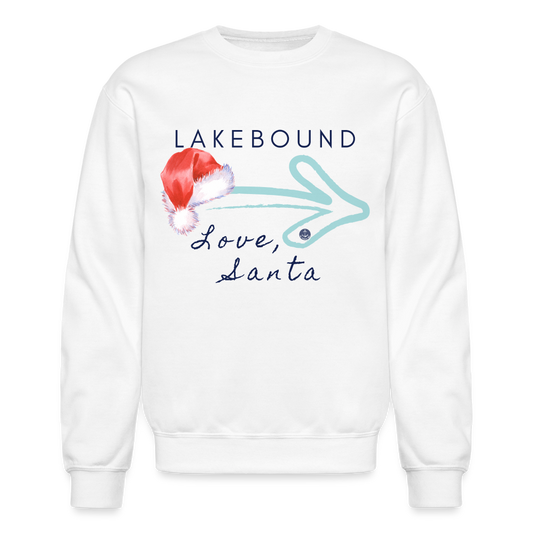 Lakebound Santa Crewneck Lake Sweatshirt - white