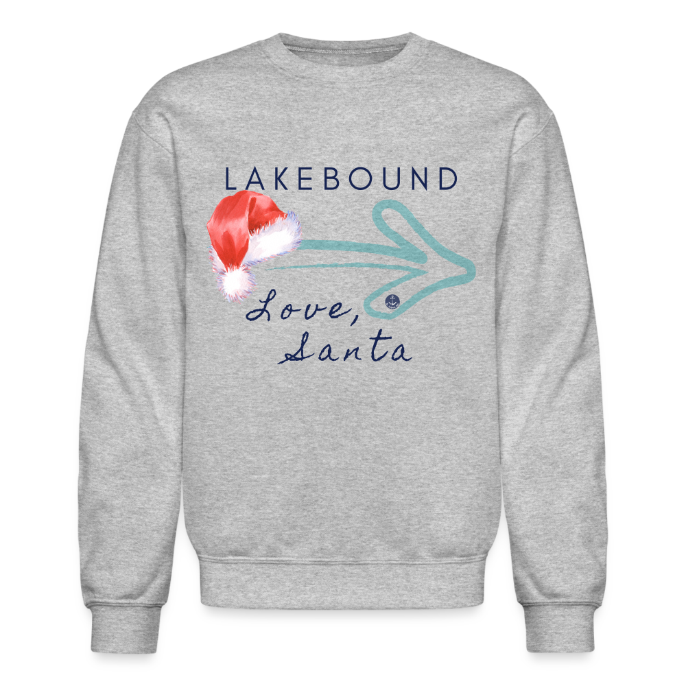 Lakebound Santa Crewneck Lake Sweatshirt - heather gray