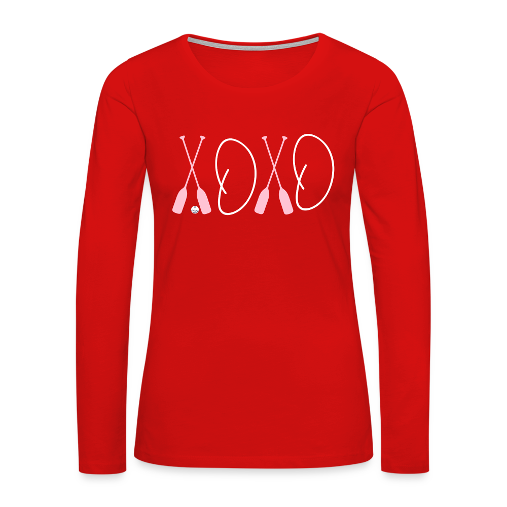 XOXO Long Sleeve Lake Shirt - red