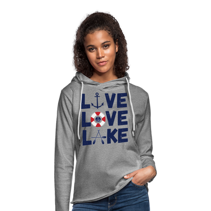 Live Love Lake Lightweight Terry Lake Hoodie - heather gray