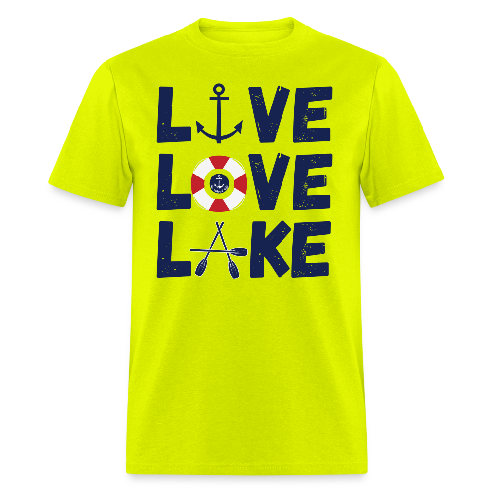 Live Love Lake Everyday Lake Tee - safety green