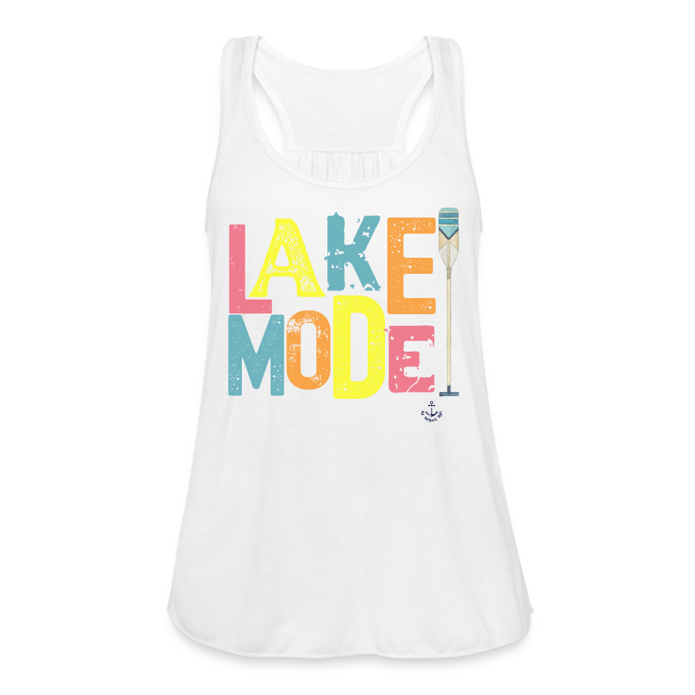 Lake Mode Flowy Lake Tank Top - white