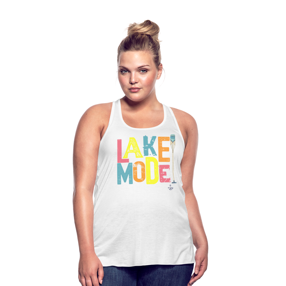 Lake Mode Flowy Lake Tank Top - white