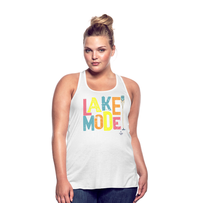 Lake Mode Flowy Lake Tank Top - white