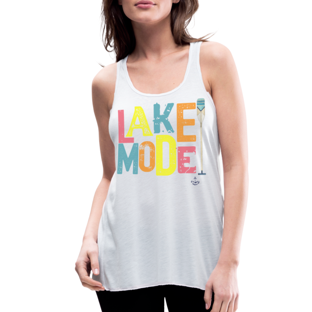 Lake Mode Flowy Lake Tank Top - white