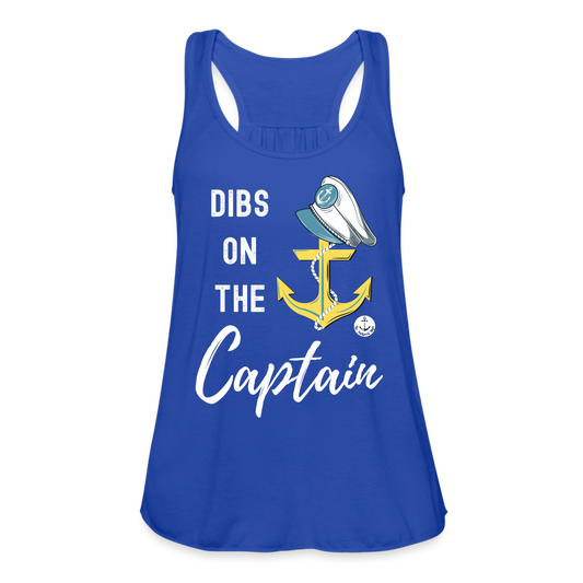 Dibs on the Captain Women's Flowy Tank Top - royal blue