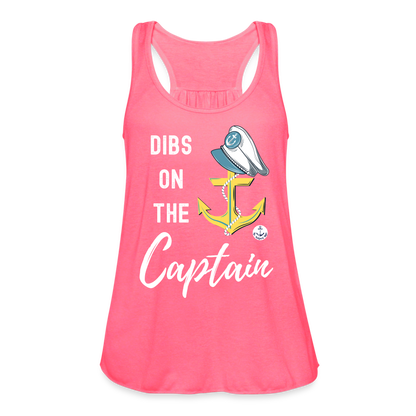 Dibs on the Captain Women's Flowy Tank Top - neon pink