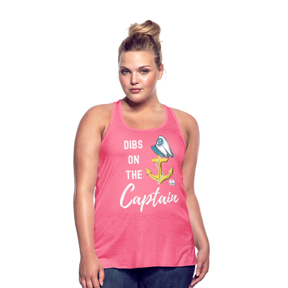 Dibs on the Captain Women's Flowy Tank Top - neon pink