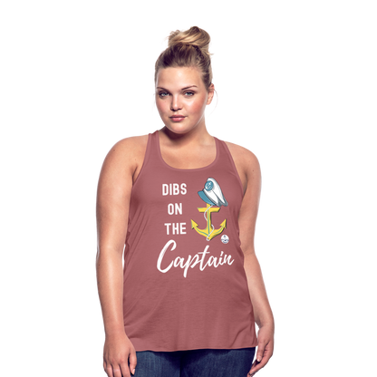 Dibs on the Captain Women's Flowy Tank Top - mauve