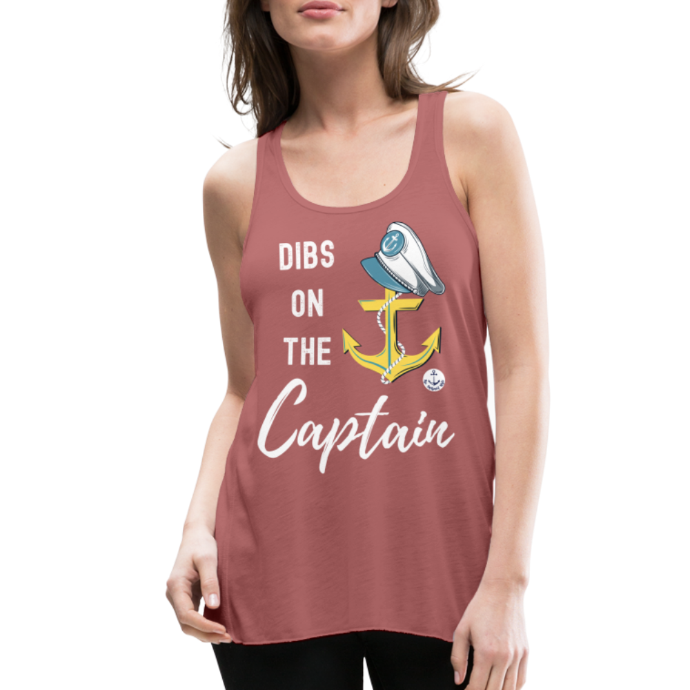 Dibs on the Captain Women's Flowy Tank Top - mauve