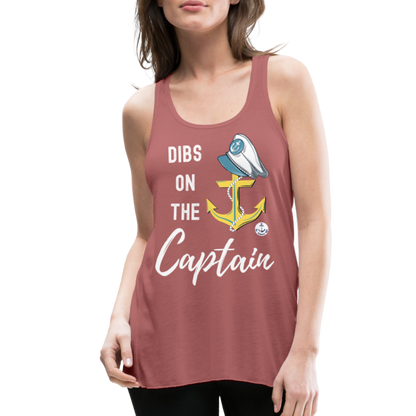 Dibs on the Captain Women's Flowy Tank Top - mauve