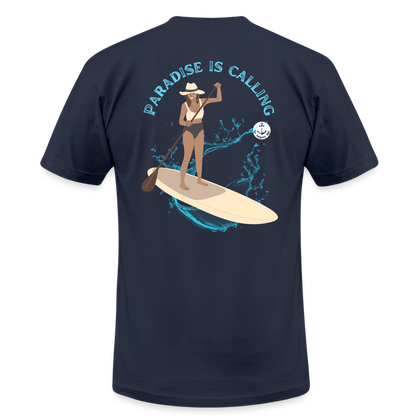 Paradise is Calling Lake Tee, Super Soft - navy