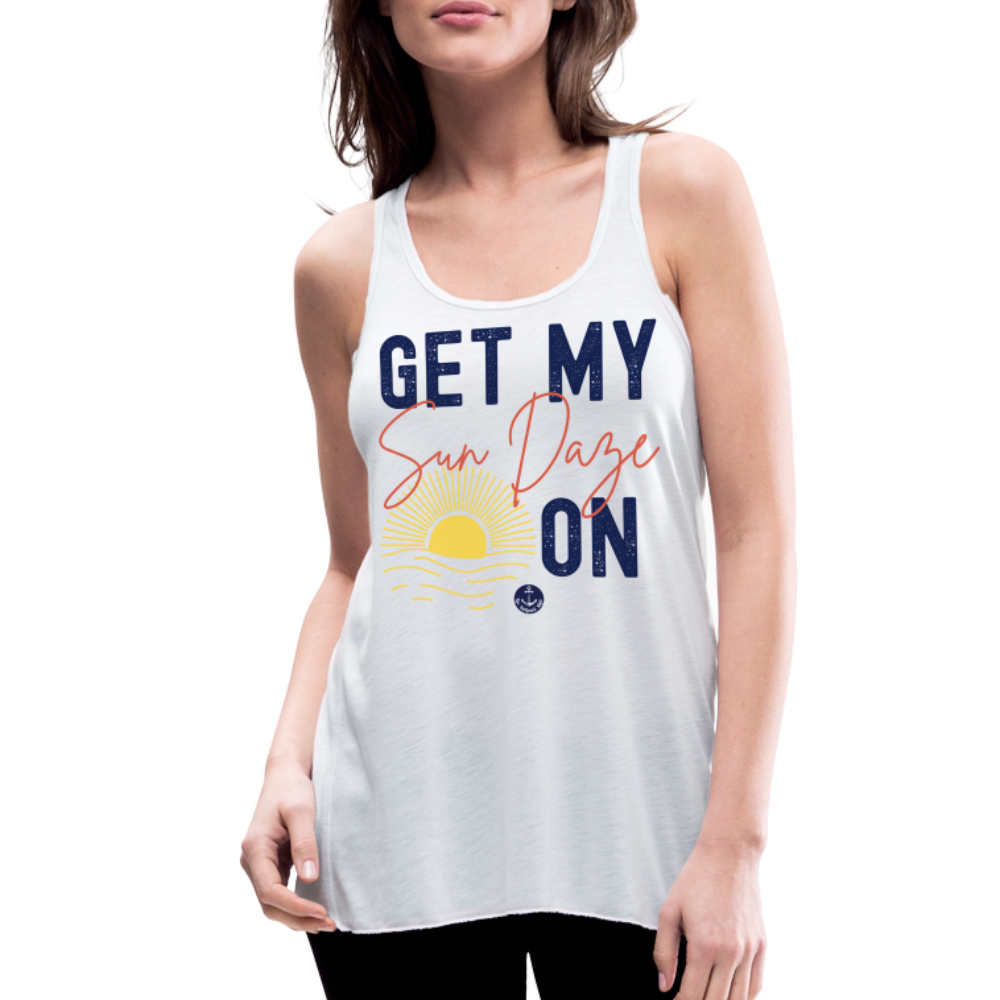 Sun Daze Flowy Lake Tank Top - white