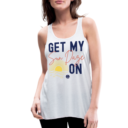 Sun Daze Flowy Lake Tank Top - white